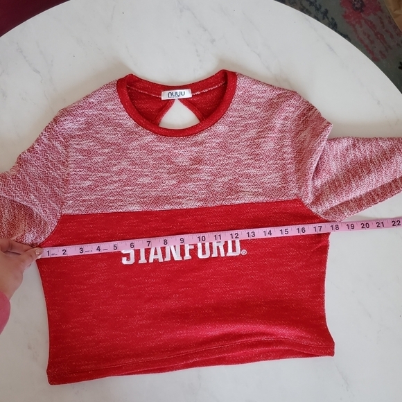 Stanford University Crop Top Long Sleeves Med NUYU - Picture 8 of 12
